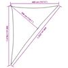 vidaXL Sonnensegel Sandfarbe 4x5x6,4 m 100% Polyester Oxford