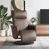 vidaXL Relaxsessel mit Fu&szlig;teil Braun Kunstleder