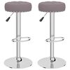 vidaXL Barhocker 2 Stk. Taupe Stoff