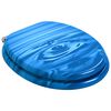 vidaXL Toilettensitze Soft-Close-Deckel 2 Stk. MDF Blau Wassertropfen