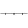 vidaXL Schiebet&uuml;rbeschlag-Set 400 cm Stahl Schwarz