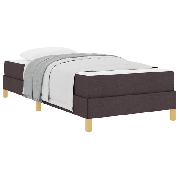 vidaXL Boxspringbett mit Matratze Dunkelbraun 90 x 200 cm Stoff