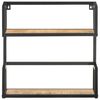 vidaXL Wandregal 80x20x60 cm Raues Mangoholz