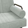 vidaXL Schlafsofa in L-Form Hellgrau 260x140x70 cm Samt
