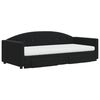 vidaXL Tagesbett Ausziehbar mit Schubladen Schwarz 90x190 cm Samt
