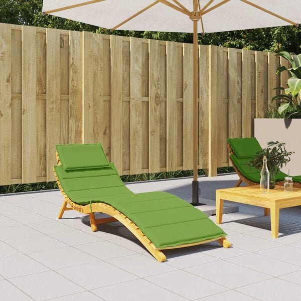 vidaXL Sonnenliegen-Auflage Melange Gr&uuml;n 186x58x4 cm Stoff