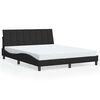 vidaXL Bettgestell ohne Matratze "Hanko" Schwarz 160x200 cm Samt