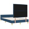 vidaXL Bettgestell mit Kopfteil Blau 120 x 200 cm Stoff