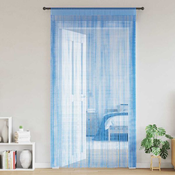 vidaXL Fadenvorh&auml;nge 2 Stk. Hellblau 100x250 cm
