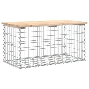 vidaXL Gartenbank aus Gabionen 83x44x42 cm Massivholz Kiefer