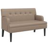 vidaXL Sitzbank mit R&uuml;ckenlehne Cappuccino 112x65,5x75 cm Kunstleder