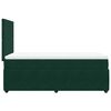 vidaXL Boxspringbett mit Matratze Dunkelgr&uuml;n 90x200 cm Samt