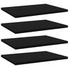 vidaXL B&uuml;cherregal-Bretter 4 Stk. Schwarz 40x30x1,5 cm Holzwerkstoff