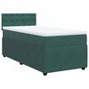 vidaXL Boxspringbett mit Matratze Dunkelgr&uuml;n 90x190 cm Samt
