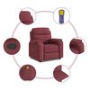 vidaXL Massagesessel Weinrot Stoff