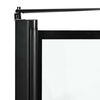 vidaXL Bad-Duschschirm Schwarz und Transparent 116 x 68 x 128 cm