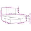 vidaXL Ottoman-Bett mit Matratze & LEDs Dunkelgrau 180x200 cm Stoff