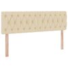 vidaXL Bett mit Stauraum und LED Creme 140 x 200 cm Polyester