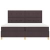 vidaXL Boxspringbett mit Matratze Dunkelbraun 200 x 200 cm Stoff