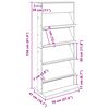 vidaXL Magazinregal mit Regal Wei&szlig; 70 x 41 x 156 cm Holzwerkstoff