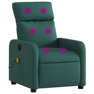 vidaXL Massagesessel Dunkelgr&uuml;n Stoff