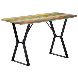 vidaXL Esstisch 120x60x76 cm Altholz Massiv