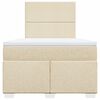 vidaXL Boxspringbett mit Matratze Creme 120x200 cm Stoff