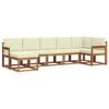 vidaXL Outdoor-Sofagarnitur 7 stk. Natur und Creme