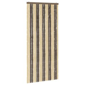 vidaXL Insektenschutzvorhang Chenille Dunkelbraun und Beige