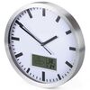 Perel Wanduhr 25 cm Wei&szlig; und Silbern