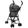 vidaXL Kinderwagen Hellgrau und Schwarz Stahl