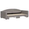 vidaXL Tagesbett Ausziehbar Taupe 90x200 cm Stoff