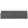 vidaXL Boxspringbett mit Matratze Dunkelgrau 90x190 cm Stoff