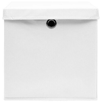 vidaXL Aufbewahrungsboxen mit Deckeln 4 Stk. 28x28x28 cm Weiß