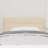 vidaXL LED Kopfteil mit LED-Lichtleisten Creme 90 cm Polyester