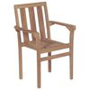 vidaXL Gartenst&uuml;hle 2 Stk. mit Hellgr&uuml;nen Kissen Teak Massivholz