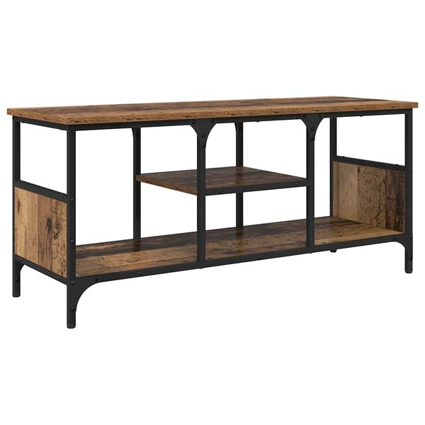 vidaXL TV-Schr&auml;nk Altholz 100 x 35 x 45 cm Verbundholz und Eisen