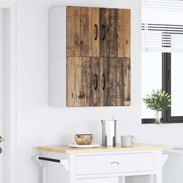 vidaXL K&uuml;chenschrank 2 pcs Altholz 60 x 31 x 40 cm Holzwerkstoff