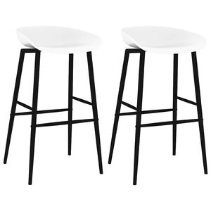 vidaXL Barhocker 2 Stk. Wei&szlig;