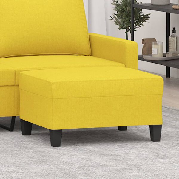 vidaXL Fu&szlig;hocker Hellgelb 70x55x41 cm Stoff