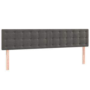 vidaXL Kopfteile Dunkelgrau 160x5x78/88 cm Samt