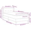 vidaXL Boxspringbett mit Matratze mit Matratze Dunkelgrau 80 x 200 cm