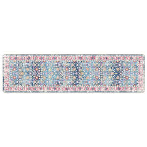 vidaXL Teppich Waschbar Mehrfarbig 80x300 cm Rutschfest