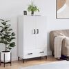 vidaXL Highboard Hochglanz-Wei&szlig; 69,5x31x115 cm Holzwerkstoff