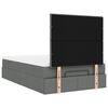 vidaXL Ottoman-Bett mit Matratze & LEDs Dunkelgrau 120x200 cm Stoff