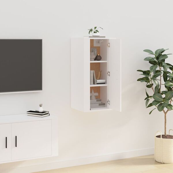 vidaXL TV-Wandschrank Wei&szlig; 40x34,5x80 cm
