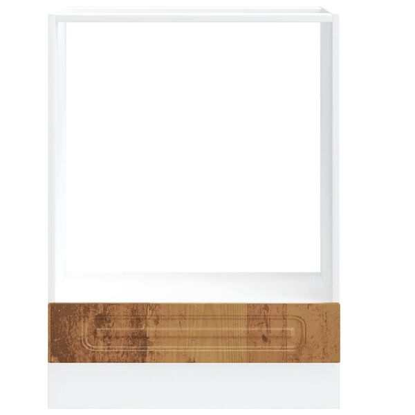 vidaXL Herdumbauschrank Kalmar Altholz-Optik Holzwerkstoff