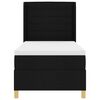 vidaXL Boxspringbett mit Matratze Schwarz 90 x 190 cm Stoff