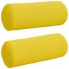 vidaXL Bolsterkissen 2 Stück Helles Gelb Ø 15 x 40 cm Stoff
