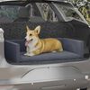 vidaXL Kofferraum-Hundebett Grau 110x70 cm Leinenoptik
